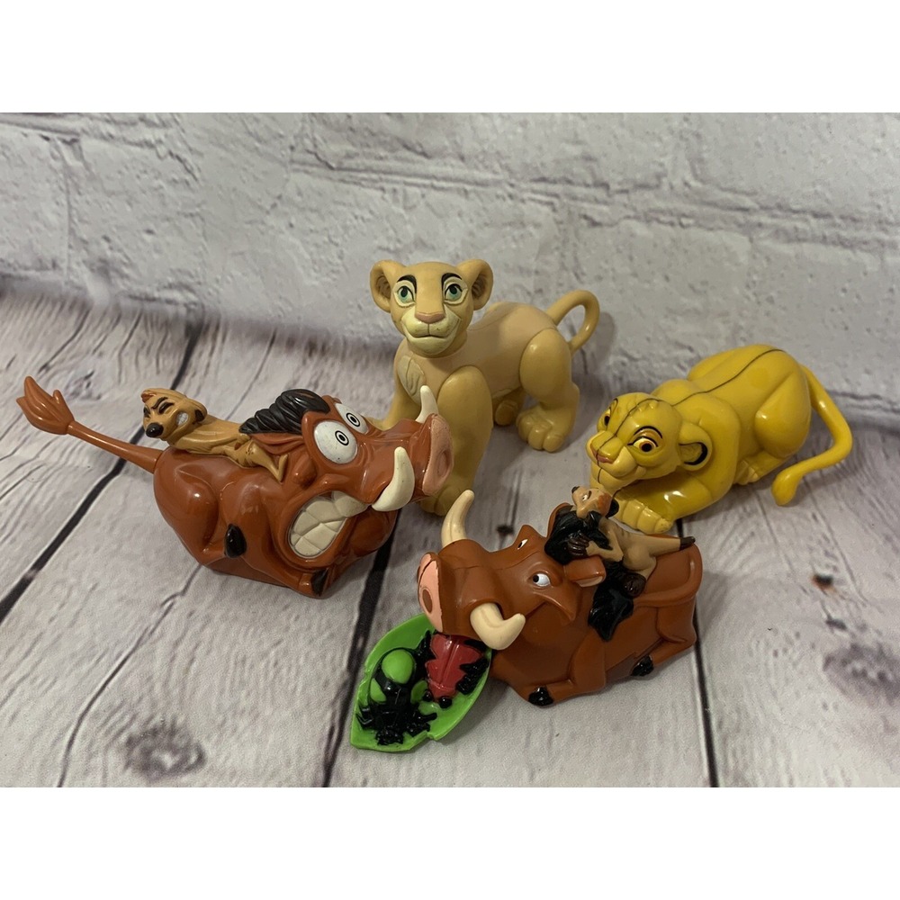 Disney The Lion King Burger King lot 4 figures small toys Pumbaa Simba Nala‎